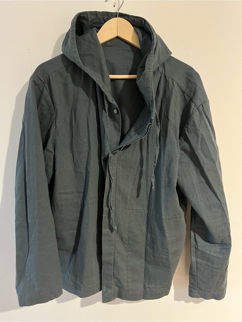 Men's Lightweight Hooded LinenShirt Jacket by Foxton Brazil